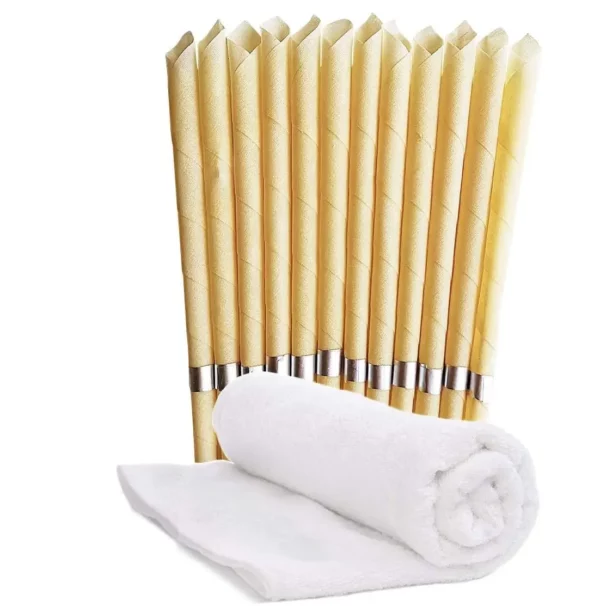 100 Pack Ear Candles - Made With Natural Beeswax