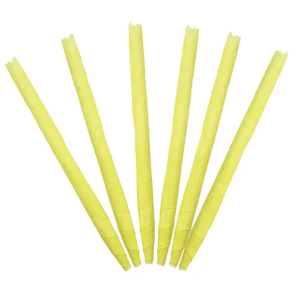 2 Pcs Ear Candle Large Size Without Tube  - Pure Beeswax With Wavy Border