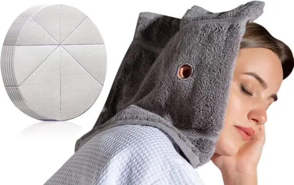 1 Ear Candling Treatment Towel with 6 pcs Ear Candling Protective Discs. Please Note, Ear Candles not Included