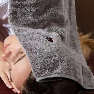 1 Ear Candling Treatment Towel with 6 pcs Ear Candling Protective Discs. Please Note, Ear Candles not Included